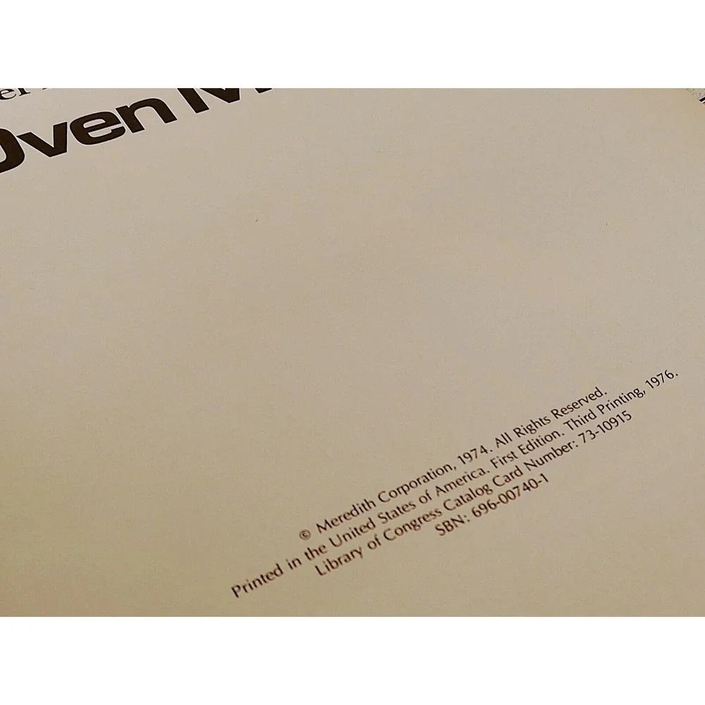 Oven Meals Cookbook‎ 1976 Hardcover Better Homes & Gardens Retro-Core Recipes